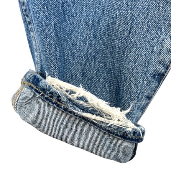 KHAITE Kyle Distressed Jeans Size 27 Pre-Loved Altered - READ DESCRIPTION - Picture 8 of 8